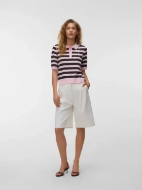 Awoline strikket poloshirt