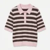 Awoline strikket poloshirt