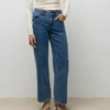 Awrena jeans med mellemhøj talje og bred benvidde