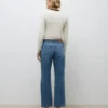 Awrena jeans med mellemhøj talje og bred benvidde