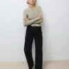 Awrena jeans med mellemhøj talje og bred benvidde