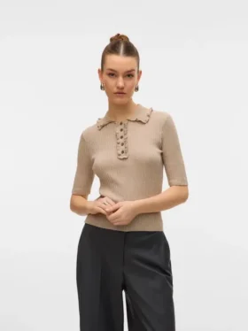 Awshirli strikket poloshirt