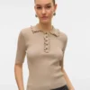 Awshirli strikket poloshirt