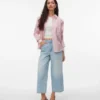 Awsienna jeans med høj talje og cropped pasform