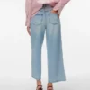 Awsienna jeans med høj talje og cropped pasform