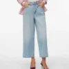 Awsienna jeans med høj talje og cropped pasform