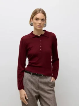 Awsikita strikket poloshirt