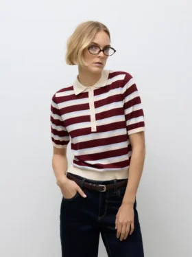 Awsikita strikket poloshirt