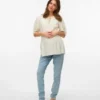 Bluse med kinesisk krave i regular fit
