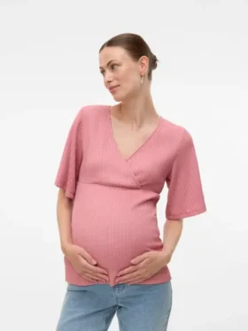 Bodycon-siddende top med V-udskæring