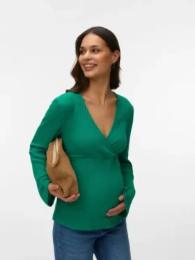 Bodycon-siddende top med V-udskæring