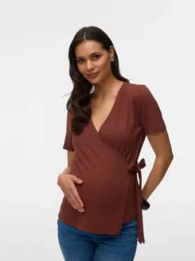 Bodycon-siddende top med V-udskæring