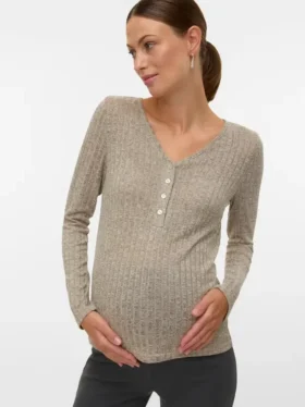 Bodycon-siddende top med V-udskæring