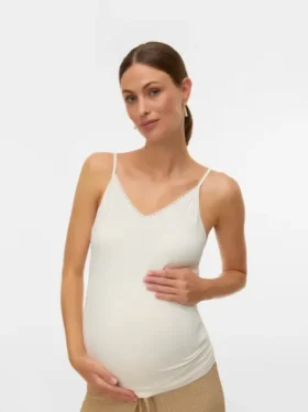 Bodycon-siddende top med V-udskæring