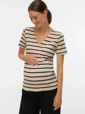Bodycon-siddende top med V-udskæring