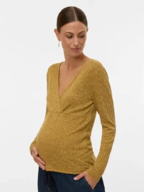 Bodycon-siddende top med V-udskæring
