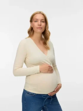 Bodycon-siddende top med V-udskæring