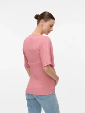 Bodycon-siddende top med V-udskæring