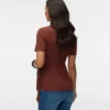 Bodycon-siddende top med V-udskæring