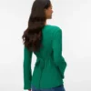 Bodycon-siddende top med V-udskæring