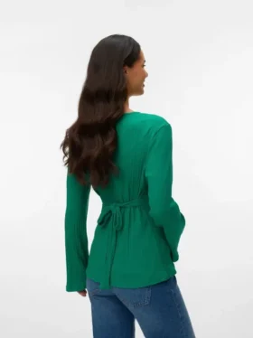 Bodycon-siddende top med V-udskæring
