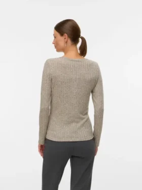 Bodycon-siddende top med V-udskæring