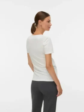 Bodycon-siddende top med V-udskæring