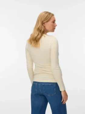 Bodycon-siddende top med V-udskæring