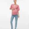 Bodycon-siddende top med V-udskæring