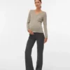 Bodycon-siddende top med V-udskæring