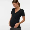 Bodycon-siddende top med V-udskæring