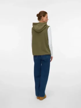 Hoodie-strikvest i regular fit
