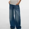 Jeans med bred benvidde og mellemhøj talje