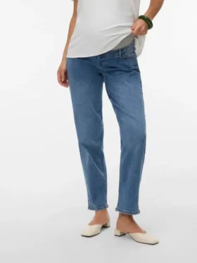 Jeans med mom-fit og mellemhøj talje