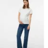 Jeans med udvidet ben og mellemhøj talje