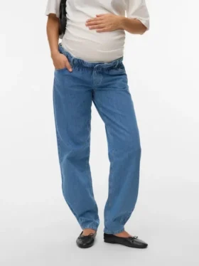 Mom Fit-jeans med lav talje