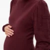 Pullover med almindelig pasform, høj hals og ballonærmer