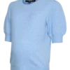 Pullover med almindelig pasform, rund hals og ribkantede manchetter
