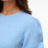 Pullover med almindelig pasform, rund hals og ribkantede manchetter