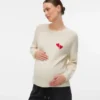 Pullover med rund hals og almindelig pasform