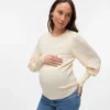 Pullover med rund hals og almindelig pasform