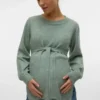 Pullover med rund hals og almindelig pasform