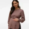Pullover med rund hals og almindelig pasform