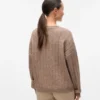 Pullover med rund hals og almindelig pasform