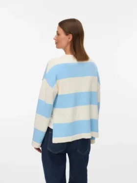 Pullover med rund hals og almindelig pasform