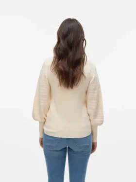 Pullover med rund hals og almindelig pasform