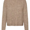 Pullover med rund hals og almindelig pasform
