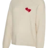 Pullover med rund hals og almindelig pasform