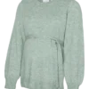 Pullover med rund hals og almindelig pasform