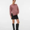 Pullover med rund hals og almindelig pasform